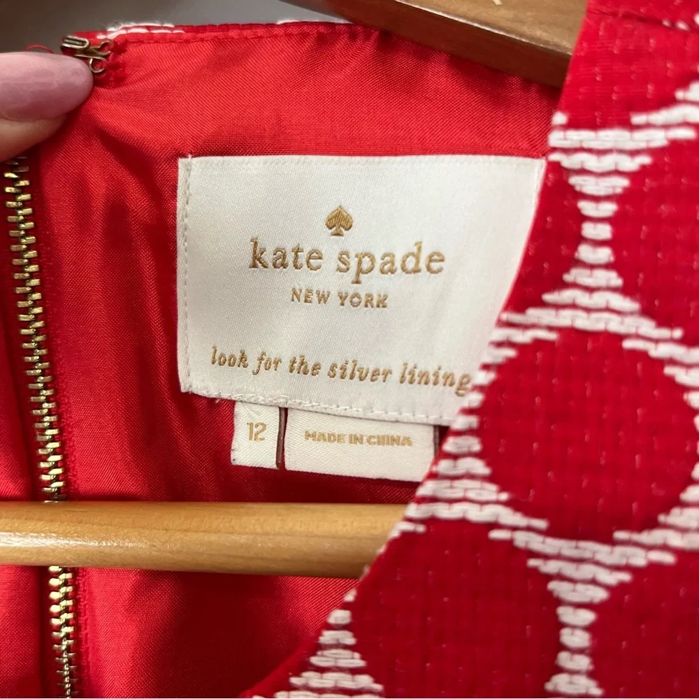 Kate Spade Cory Dress Red Polka Dot Fit & Flare - Picture 3 of 10